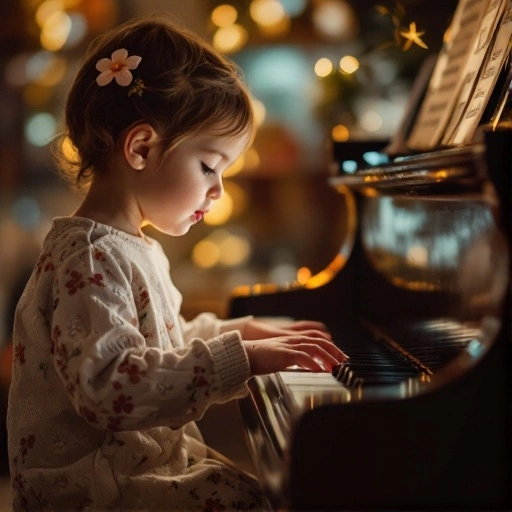 Beginner pianist learning first piano notes with guidance
