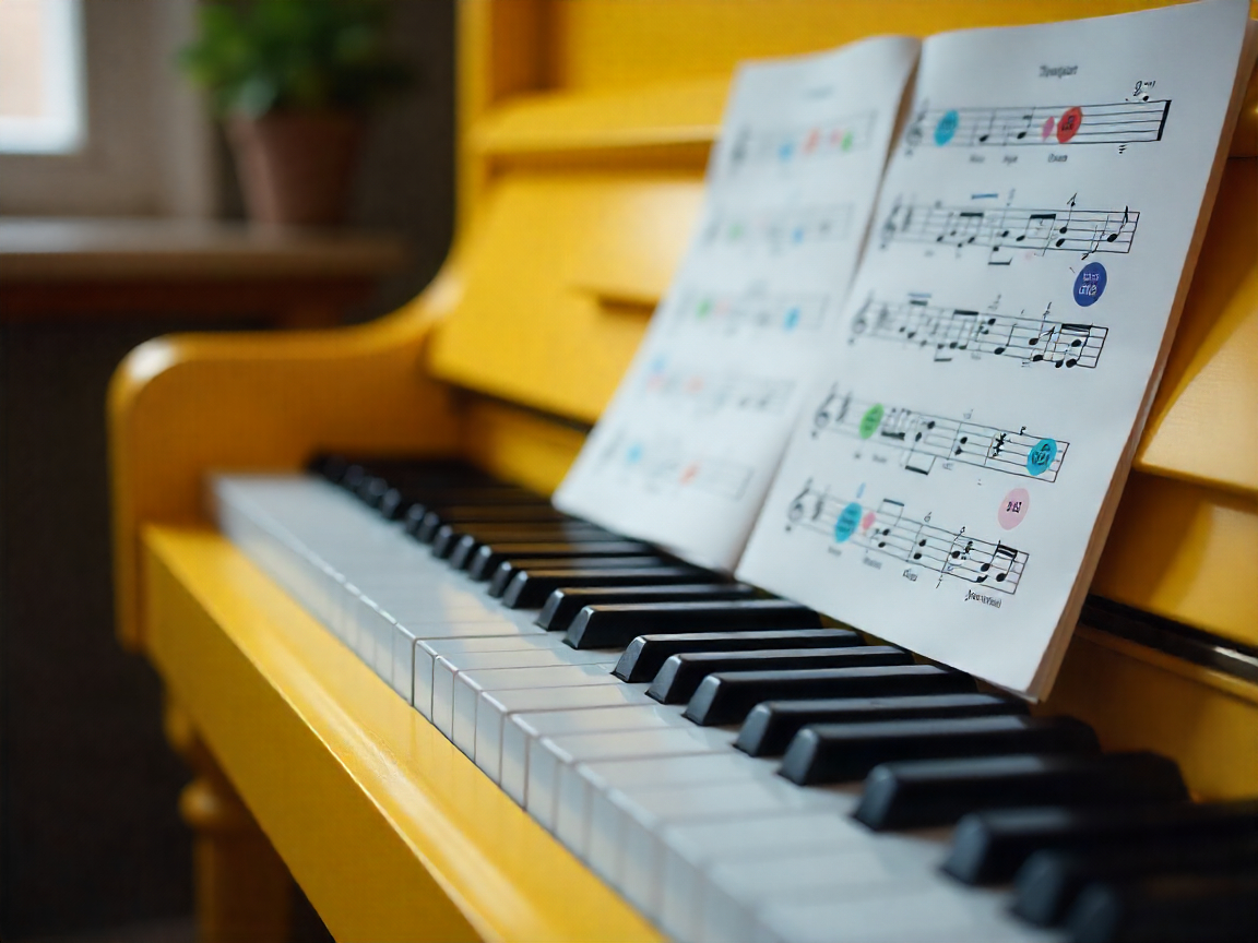 Beginner piano sheet music with finger numbers and notes for easy learning