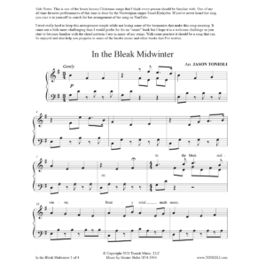 In the Bleak Midwinter - Jason Tonioli Music