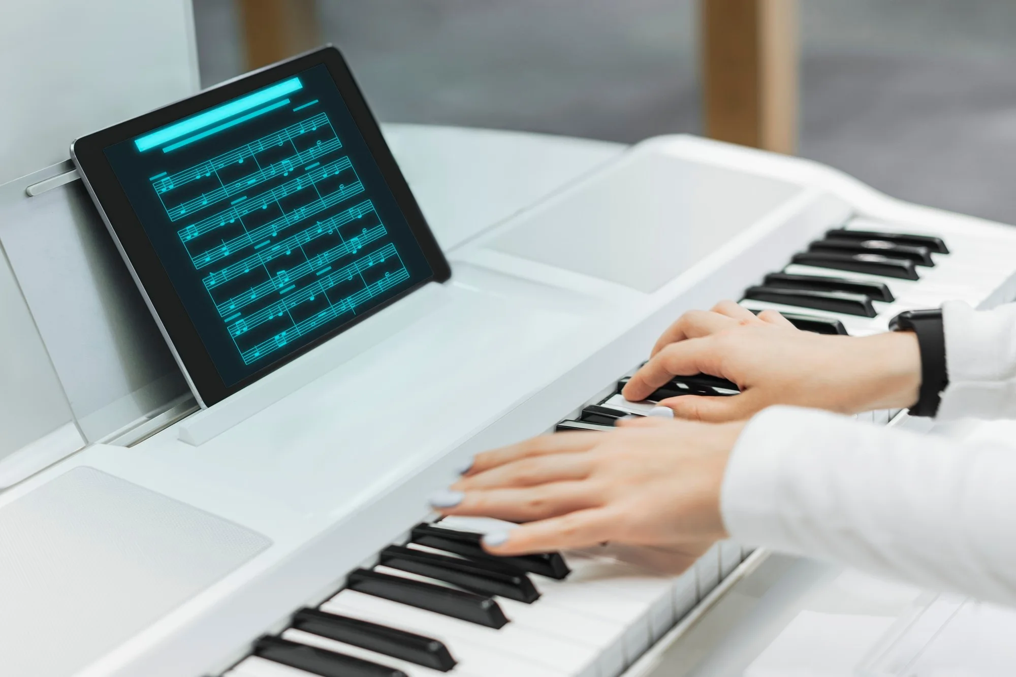 Free classical piano sheet music online resources displayed on computer screen