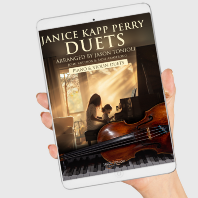 FULL DIGITAL BOOK - Favorite VIOLIN & PIANO DUETS by Janice Kapp Perry - Arr Jason Tonioli (DIGITAL PDF FULL BOOK + Violinist PDFs)