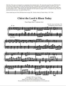 Christ the Lord is Risen Today Piano-Organ Duet PDF Sheet Music