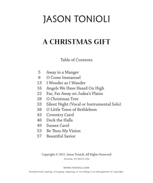Christmas Gift Table Of Contents scaled