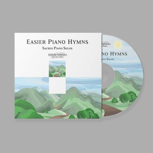 Easier Piano Hymns CD Product Design Cover and CD