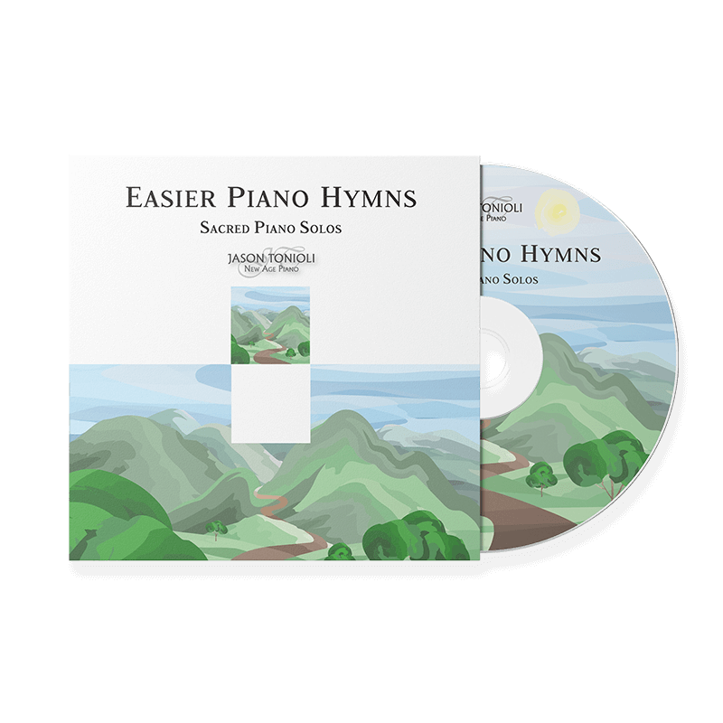 Easier Piano Hymns CD Product Design Cover and CD Trans