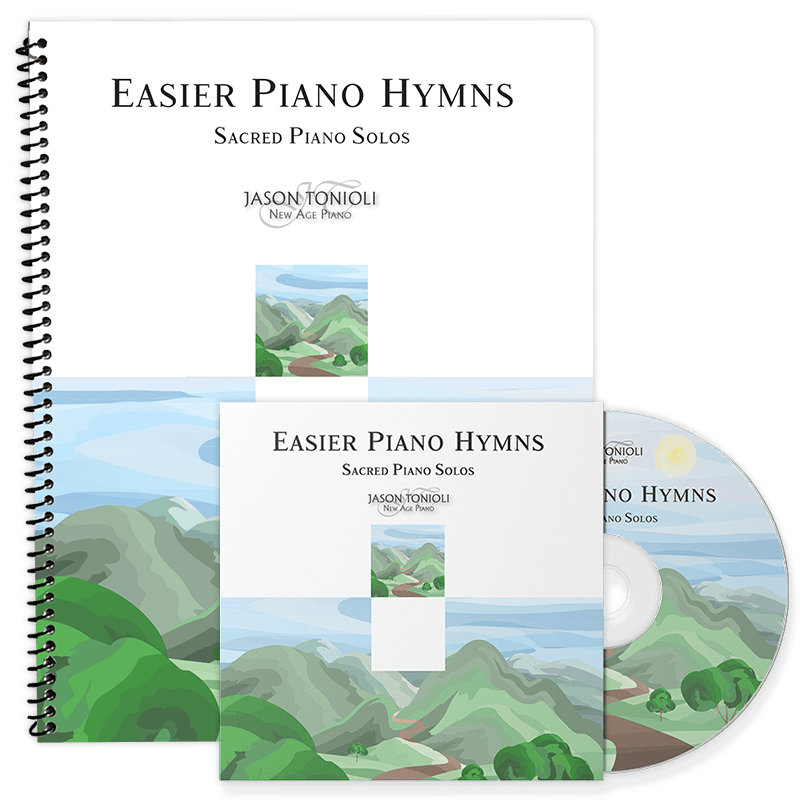 Easier Piano Hymns Spiral Bound Book and Piano Hymns CD Bundle