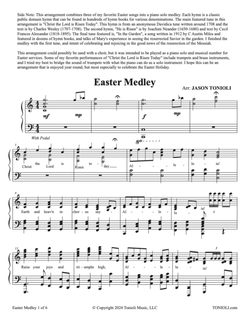 Easter Medley SAMPLE Page 1