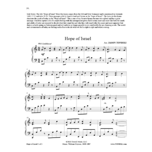 Hope of Israel - Piano Solo PDF Sheet Music