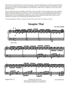 Imagine That PDF Sheet Music