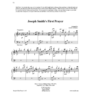 Joseph Smith's First Prayer PDF Sheet Music