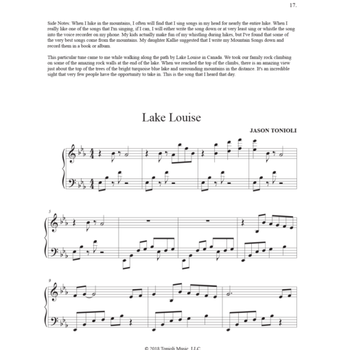 Lake Louise Piano Solo Jason Tonioli