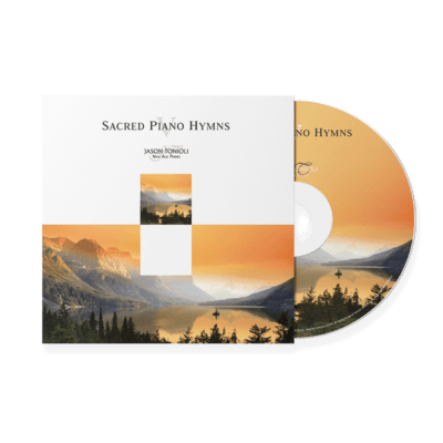 Sacred Piano Hymns Five CD Product Design Cover and CD Trans