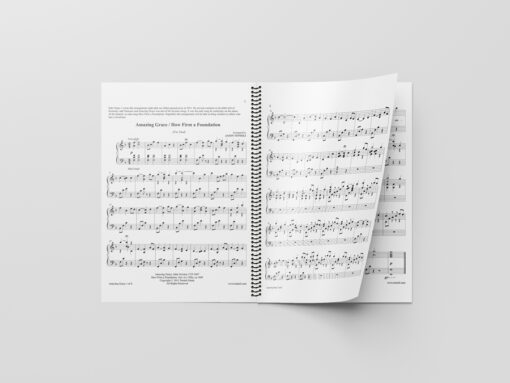 WEB Sacred Piano 4 Binded Book Mockup Page Turn