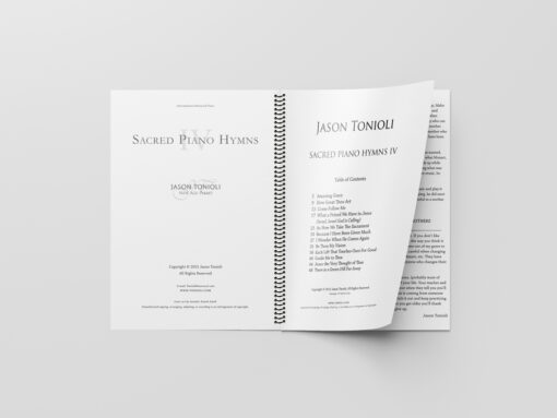 WEB Sacred Piano 4 Binded Book Mockup Page Turn Table Of Contents